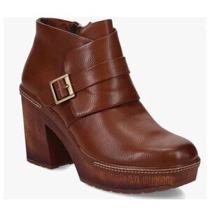 Korks Stacey • Brown Leather Ankle Boots • Women 8.5
